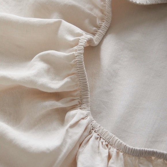 Quince 100% Linen Sand Fitted Sheet & 2 Pillowcases! King (520) - Picture 3 of 10